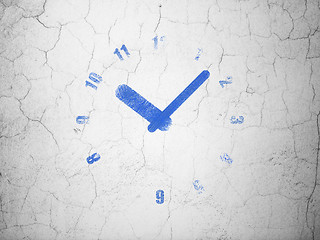 Image showing Timeline concept: Clock on wall background