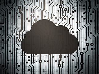 Image showing Cloud technology concept: circuit board with Cloud