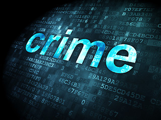 Image showing Privacy concept: Crime on digital background