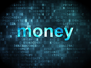 Image showing Finance concept: Money on digital background