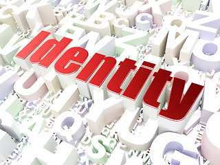 Image showing Security concept: Identity on alphabet background