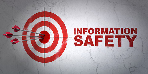 Image showing Privacy concept: target and Information Safety on wall background