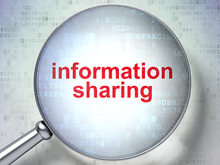 Image showing Information concept: Information Sharing with optical glass