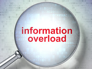 Image showing Information concept: Information Overload with optical glass