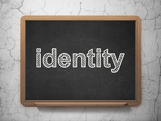 Image showing Privacy concept: Identity on chalkboard background