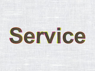 Image showing Business concept: Service on fabric texture background