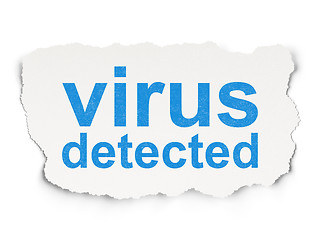 Image showing Privacy concept: Virus Detected on Paper background