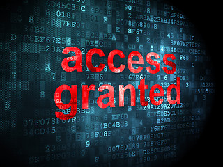 Image showing Privacy concept: Access Granted on digital background