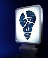 Image showing Business concept: Light Bulb on billboard background