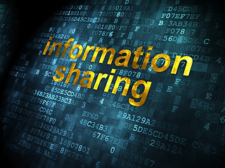 Image showing Data concept: Information Sharing on digital background