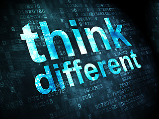 Image showing Education concept: Think Different on digital background