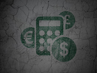 Image showing Finance concept: Calculator on grunge wall background