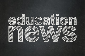 Image showing News concept: Education News on chalkboard background