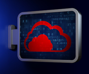 Image showing Cloud technology concept: Cloud on billboard background