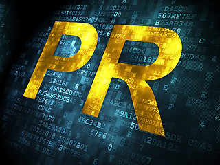 Image showing Marketing concept: PR on digital background