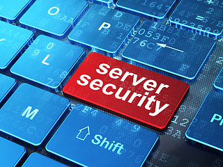 Image showing Safety concept: Server Security on computer keyboard background