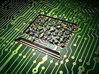 Image showing Education concept: Computer Pc on circuit board background