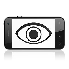 Image showing Privacy concept: Eye on smartphone