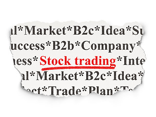 Image showing Business concept: Stock Trading on Paper background