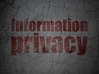 Image showing Safety concept: Information Privacy on grunge wall background