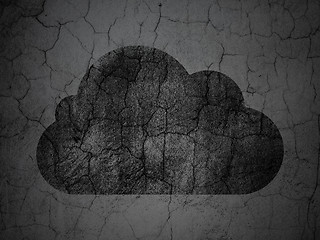 Image showing Cloud technology concept: Cloud on grunge wall background