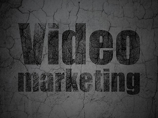 Image showing Business concept: Video Marketing on grunge wall background