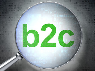 Image showing Business concept: B2c with optical glass