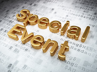 Image showing Business concept: Golden Special Event on digital background