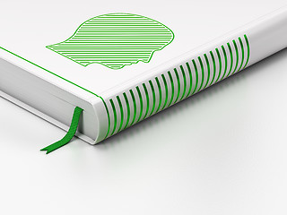 Image showing Education concept: closed book, Head on white background