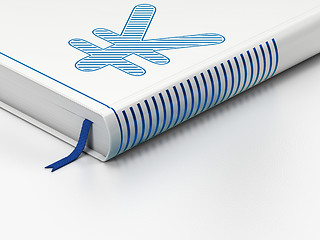 Image showing Currency concept: closed book, Yen on white background