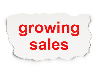 Image showing Business concept: Growing Sales on Paper background