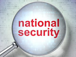 Image showing Safety concept: National Security with optical glass