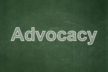 Image showing Law concept: Advocacy on chalkboard background