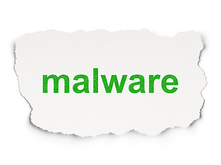 Image showing Safety concept: Malware on Paper background