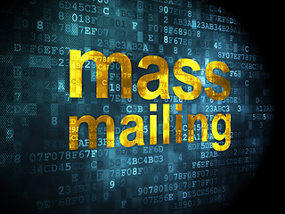 Image showing Marketing concept: Mass Mailing on digital background