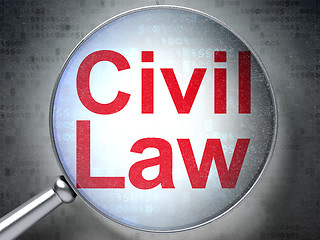 Image showing Law concept: Civil Law with optical glass