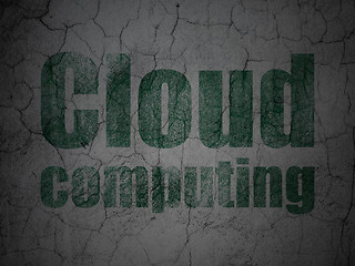 Image showing Cloud networking concept: Cloud Computing on grunge wall background