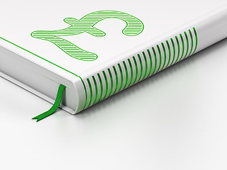 Image showing Currency concept: closed book, Pound on white background