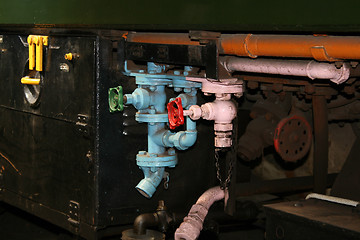 Image showing pipes on a steam train