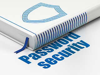 Image showing Security concept: book Contoured Shield, Password Security