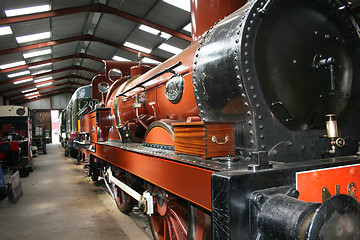 Image showing orange steam train