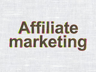 Image showing Business concept: Affiliate Marketing on fabric texture background