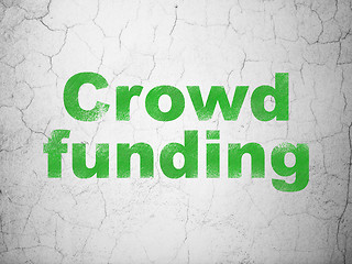 Image showing Finance concept: Crowd Funding on wall background