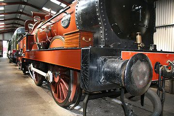 Image showing orange steam train