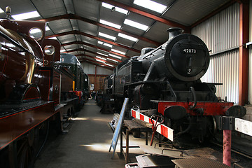 Image showing black steam train