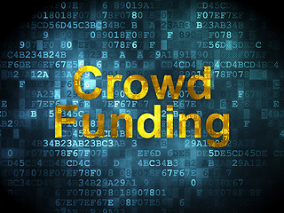 Image showing Finance concept: Crowd Funding on digital background