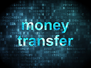 Image showing Finance concept: Money Transfer on digital background