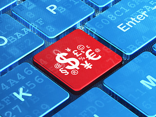Image showing News concept: Finance Symbol on computer keyboard background