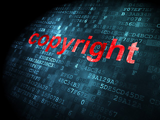 Image showing Law concept: Copyright on digital background