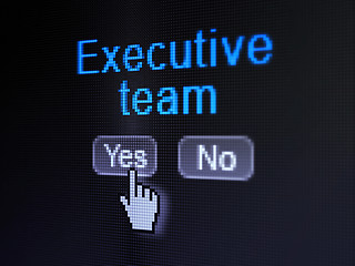Image showing Finance concept: Executive Team on digital computer screen